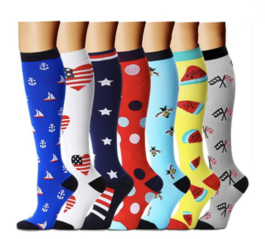 Best Compression Socks (7 Pairs)  For Women & Men; Compression Stockings For Swelling, Running,  Medical Socks