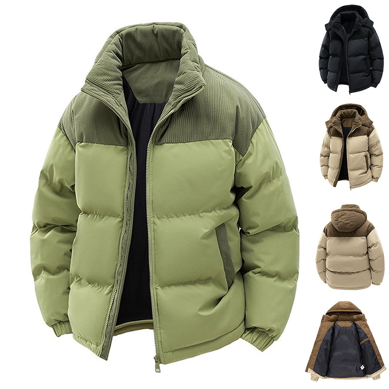 Cozy Ladies Quilted Corduroy Coat - OutfitLondon