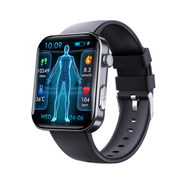 GT5 Pro Max Blood Glucose Watch With BP+HRV+ECG(EKG)+SOS+Stress+Sleep Monitoring
