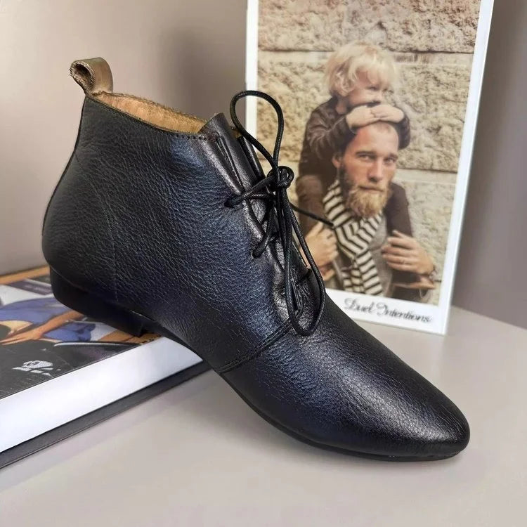 Comfy Women's Ankle Boots - Lace Up Casual Shoes - OutfitLondon