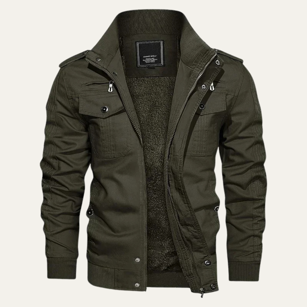 Thermal Men's Fleece Bomber Winter Jacket