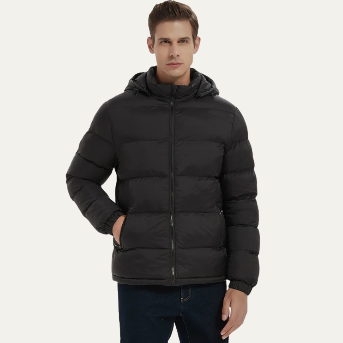 Thick Waterproof Men's Insulated Puffer Parka Jacket