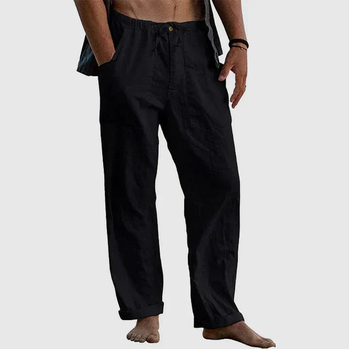 Comfortable Linen Drawstring Pants