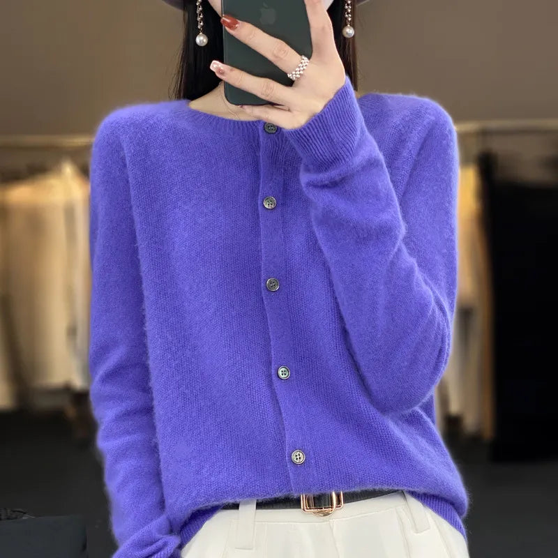 Soft Merino Wool Women Cardigan