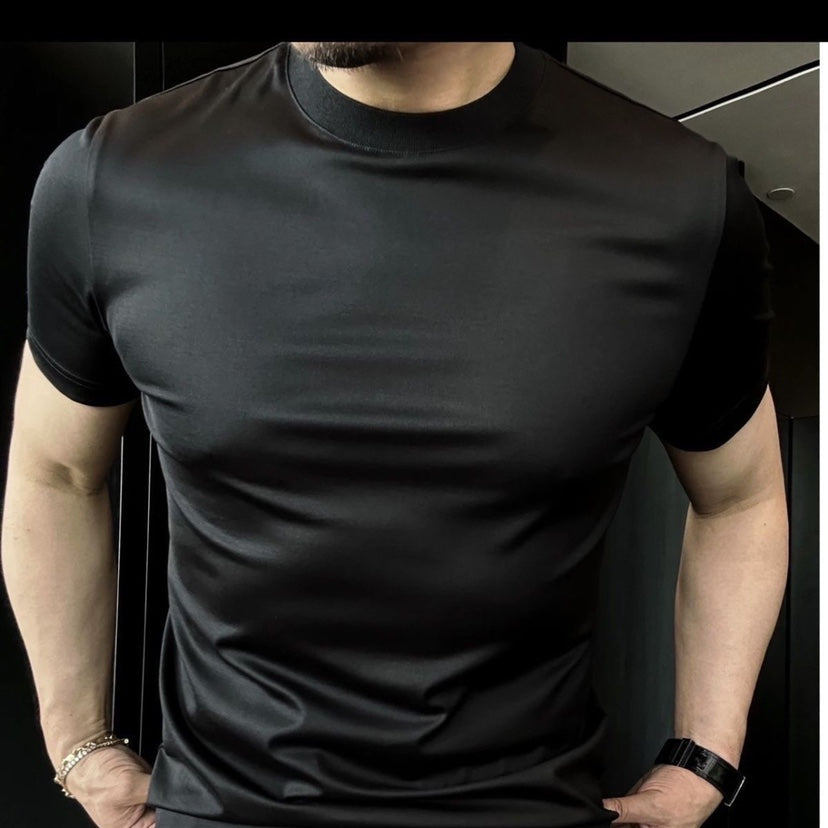 Men's Casual Cotton Short Sleeve Round Neck T-Shirt