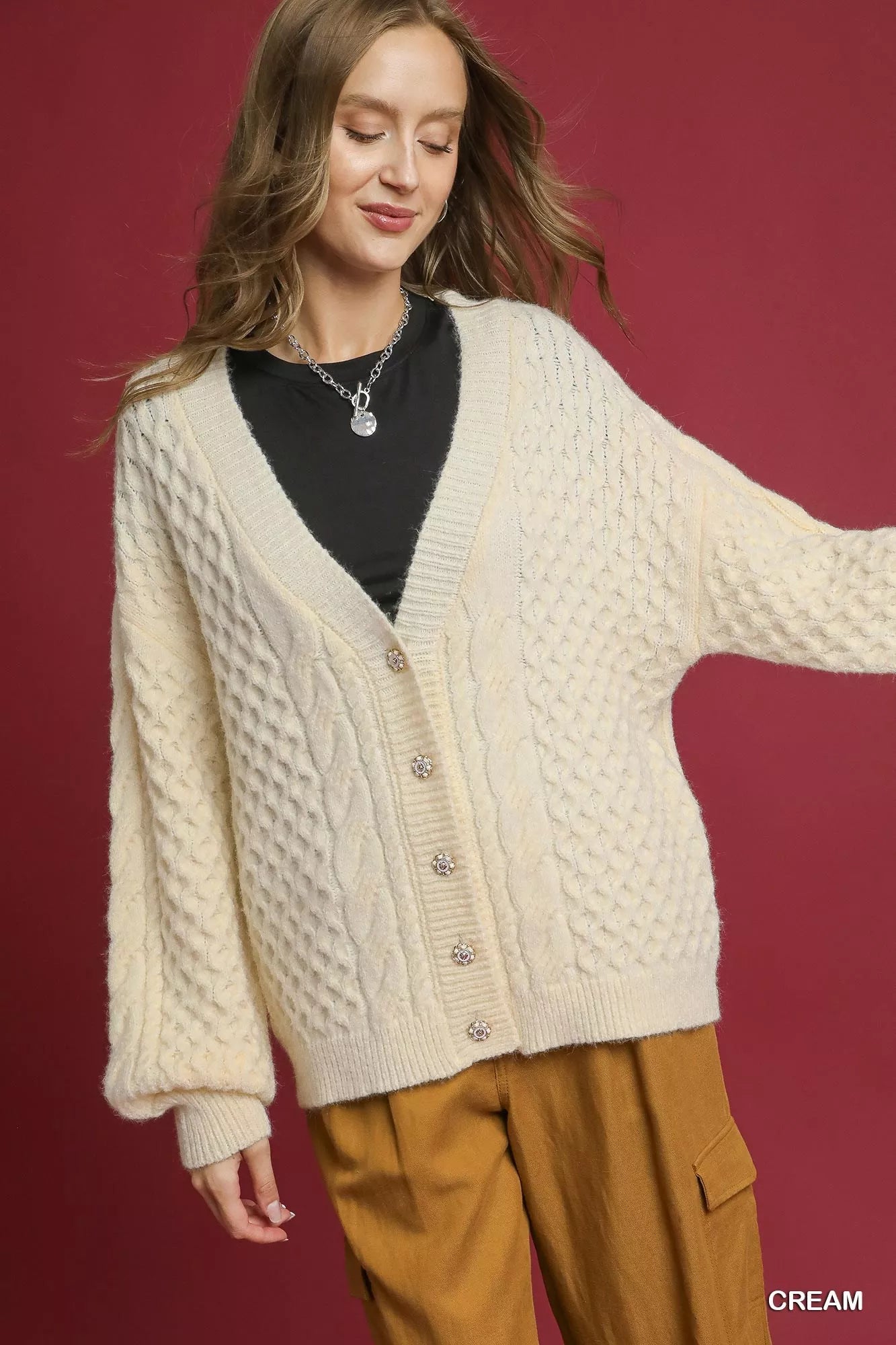 Cozy Open Front Knit Cardigan Sweater - OutfitLondon