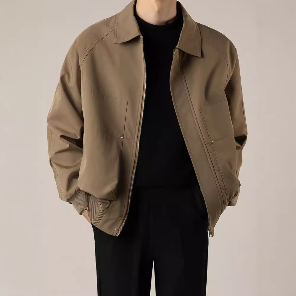 Relaxed Fit Mens Casual Bomber Jacket - OutfitLondon