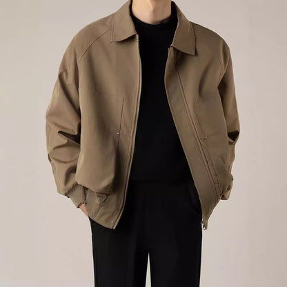 Relaxed Fit Mens Casual Bomber Jacket - OutfitLondon