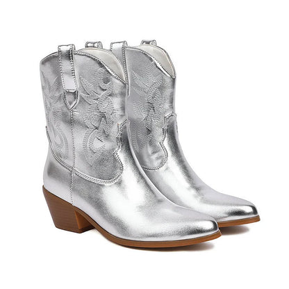 Rugged Ladies Cowboy Ankle Boots