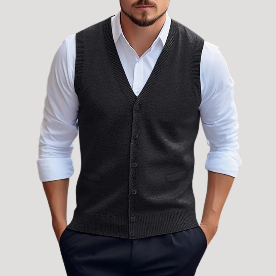 Classic Fit Crew Neck Vest