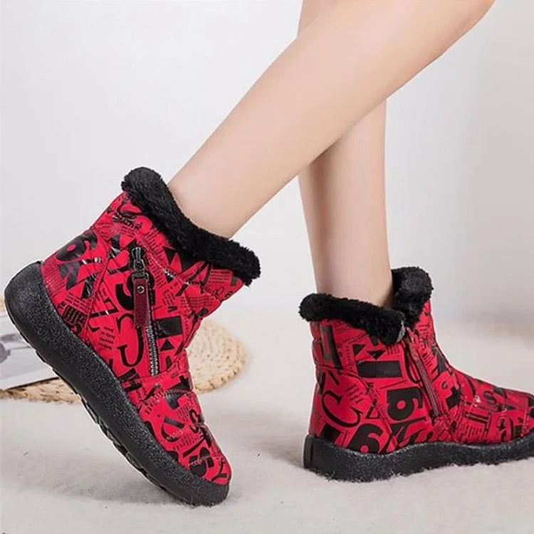 Stylish Women's Snow Boots with Fun Prints
