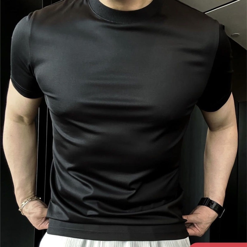 Men's Casual Cotton Short Sleeve Round Neck T-Shirt