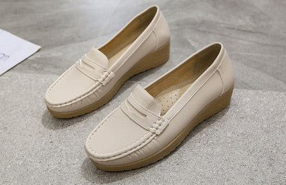 Soft Leather Easy Slip-On Loafers for Women
