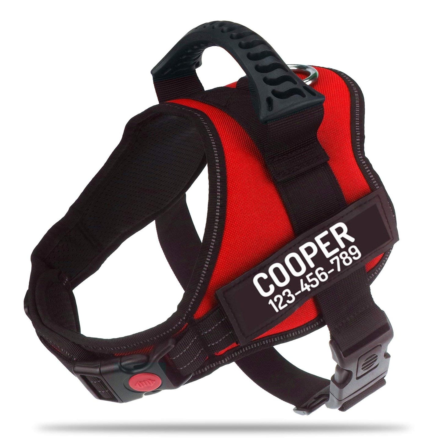 Personalised Dog Harness Strong No Pull Premium Custom Name Reflective Vest