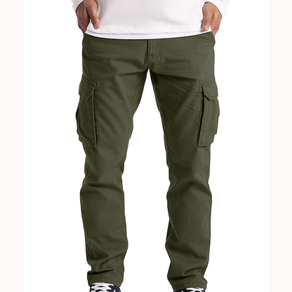 Long Cargo Work Pants For Men Combat Safety Multi-pocket Pants