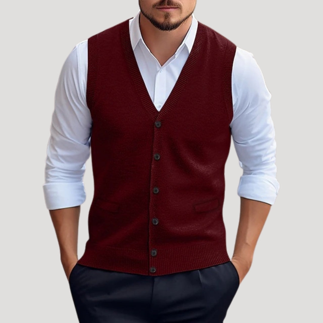 Classic Fit Crew Neck Vest