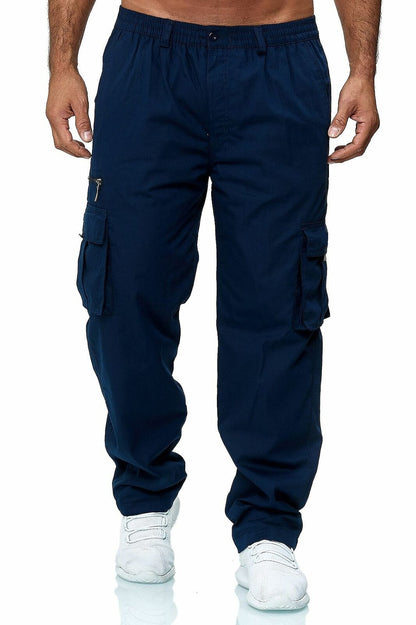 Men's Casual Cargo Pants Trousers Multi-pocket Loose Work Pants Outdoor Trousers Sports Fitness