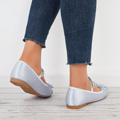 Women Mary Jane Flats Round Toe Slip on Ballet Flat Shoes
