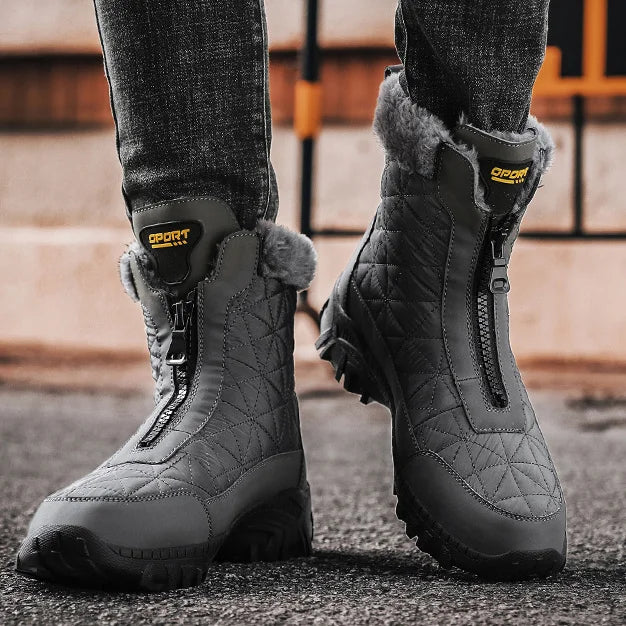 Insulated Men's Snow Boots - Waterproof and Durable