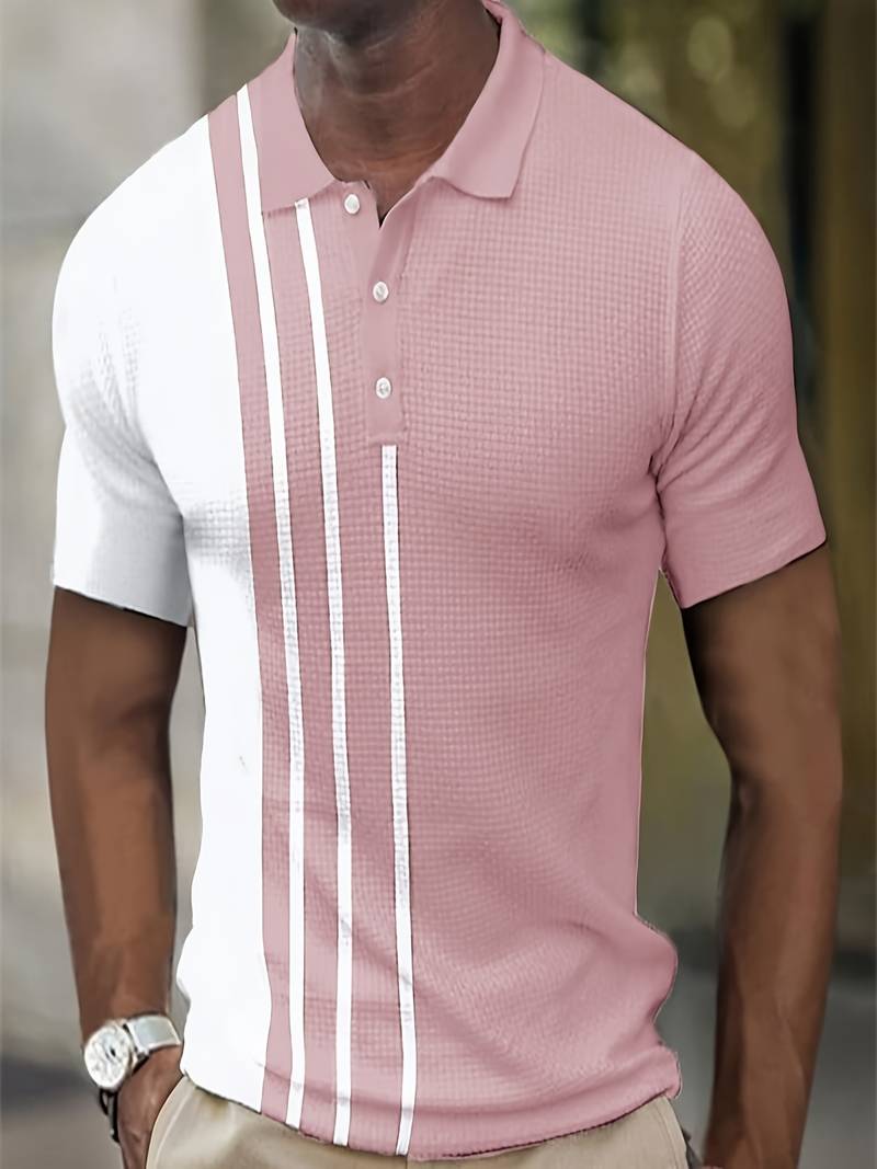 Multicolor Textured Waffle Stripe Shirt