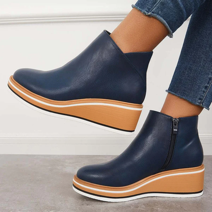 Women's Platform Wedge Ankle Boots