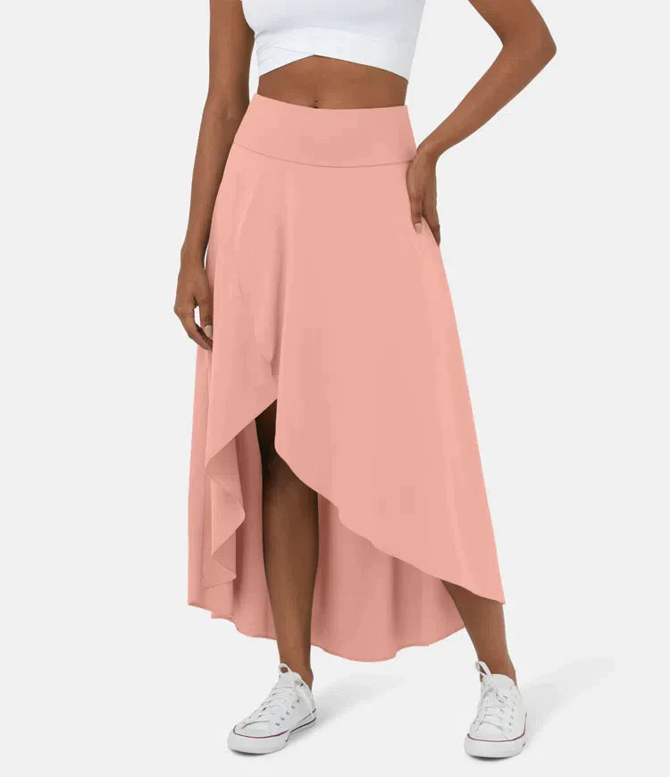 Flattering Flowy Side Midi Skirt