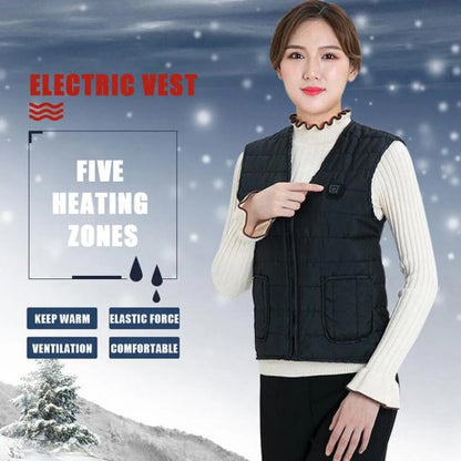 Heated Jacket Men Women Heating Coat Warm Winter Vest Electric USB Jacket Thermal