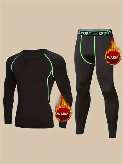 Warm Fleece Base Layer Set for Men - OutfitLondon