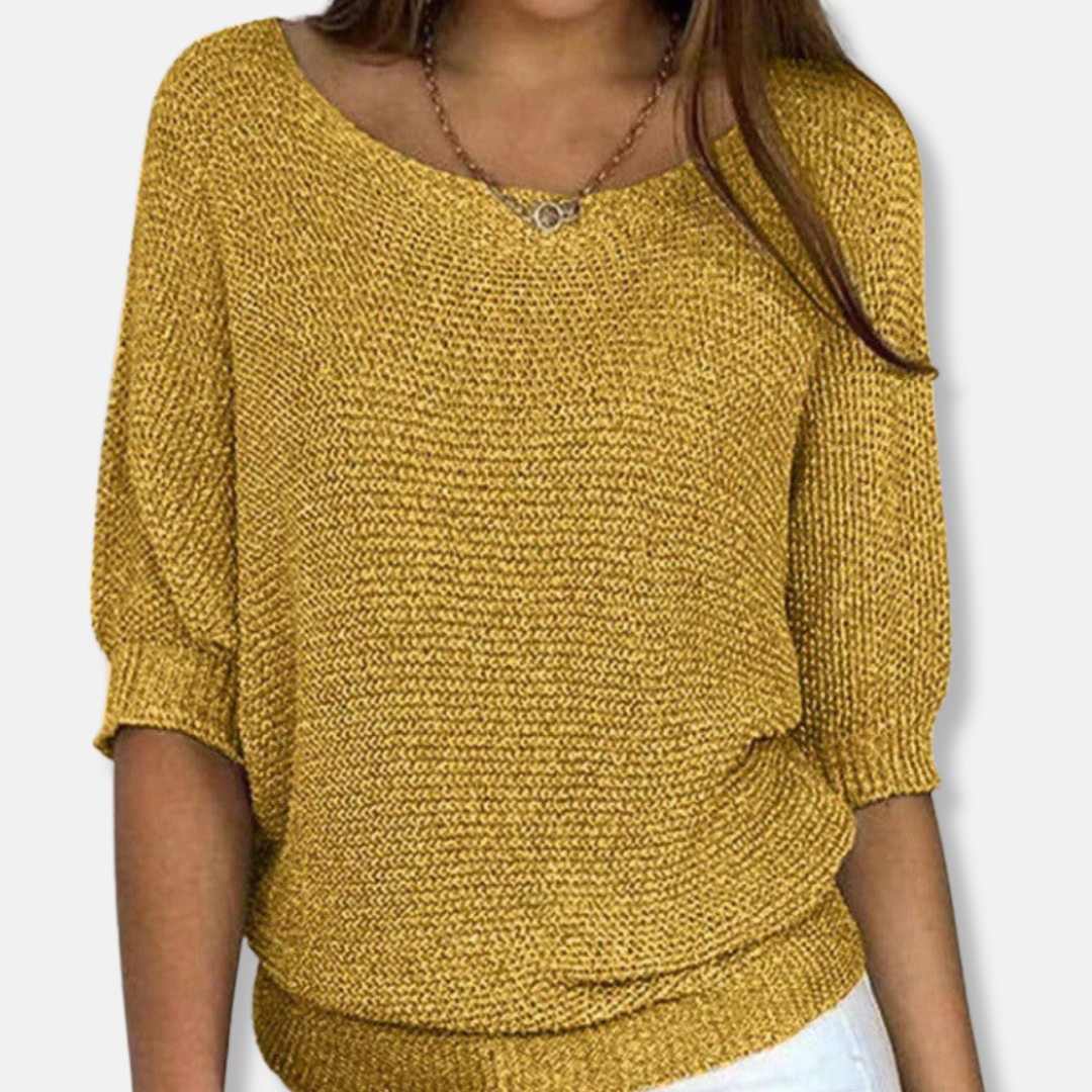 Comfy Oversized Sweater | Casual Scoop Neck Top