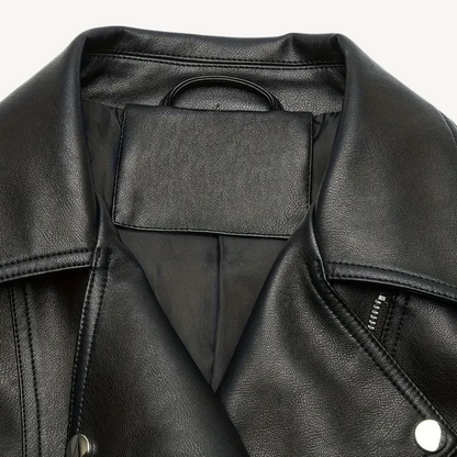 Vegan Leather Moto Jacket for Ladies