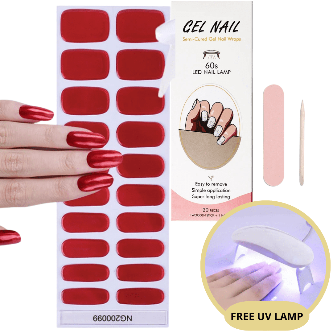 Nail Art Sticker Kit with LED Light