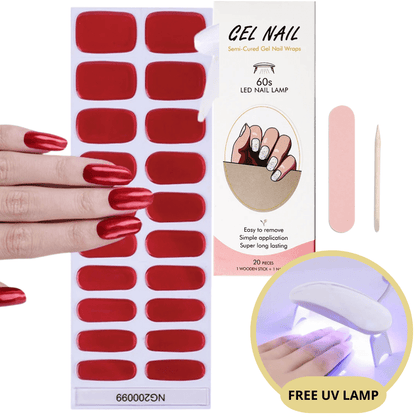 Nail Art Sticker Kit with LED Light