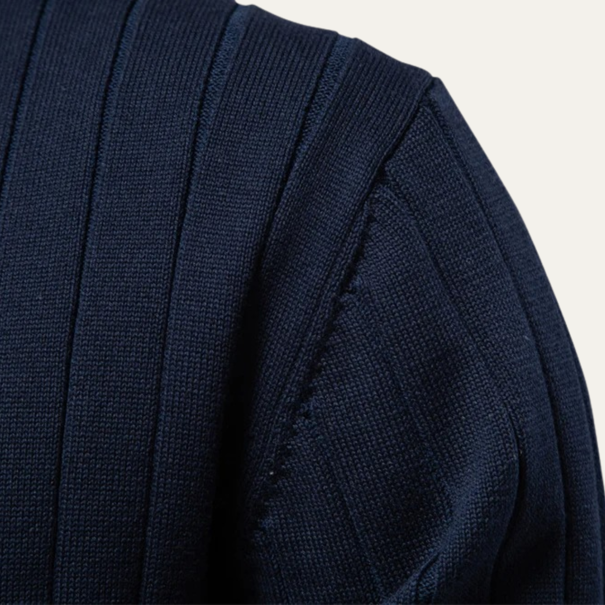 Men's Classic Crew Neck Striped Sweater Cardigan