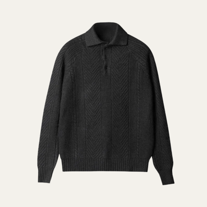Men's Texture Knit Quarter Zip Sweater