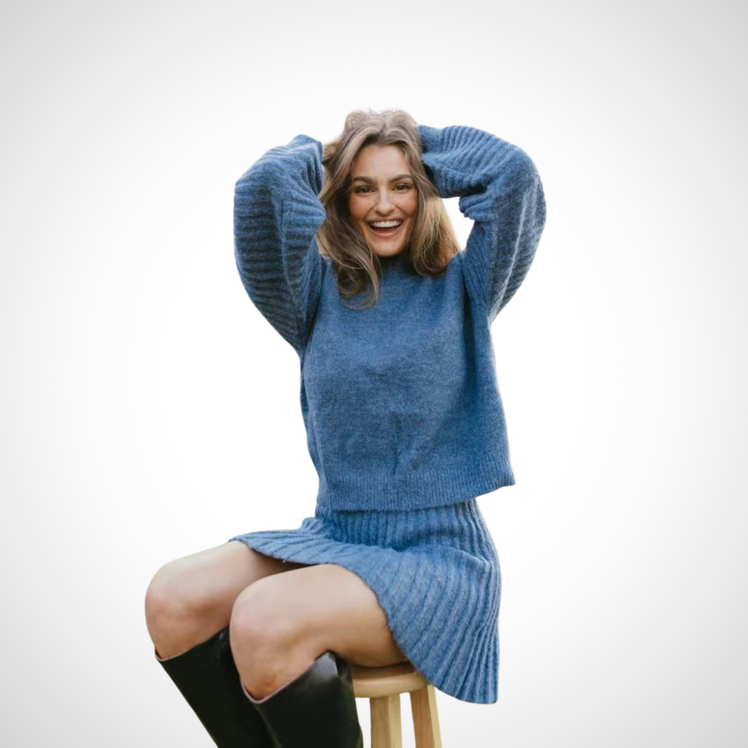 Cozy Knit 2-Piece Autumn Jumpsuit Set