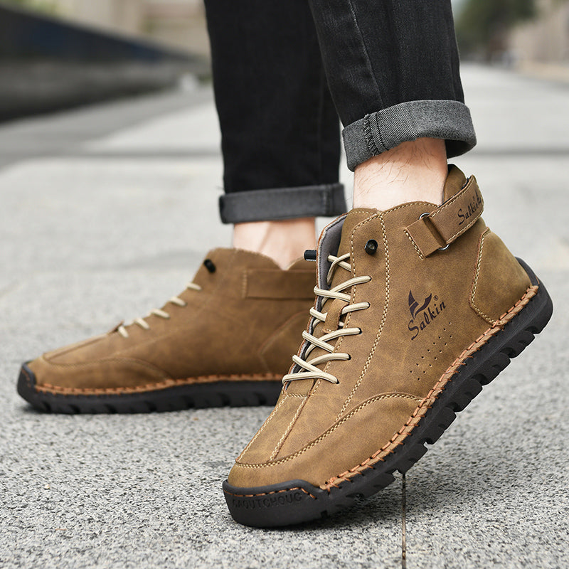 Authentic Brown Leather Ankle Boots