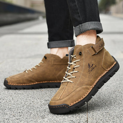 Authentic Brown Leather Ankle Boots
