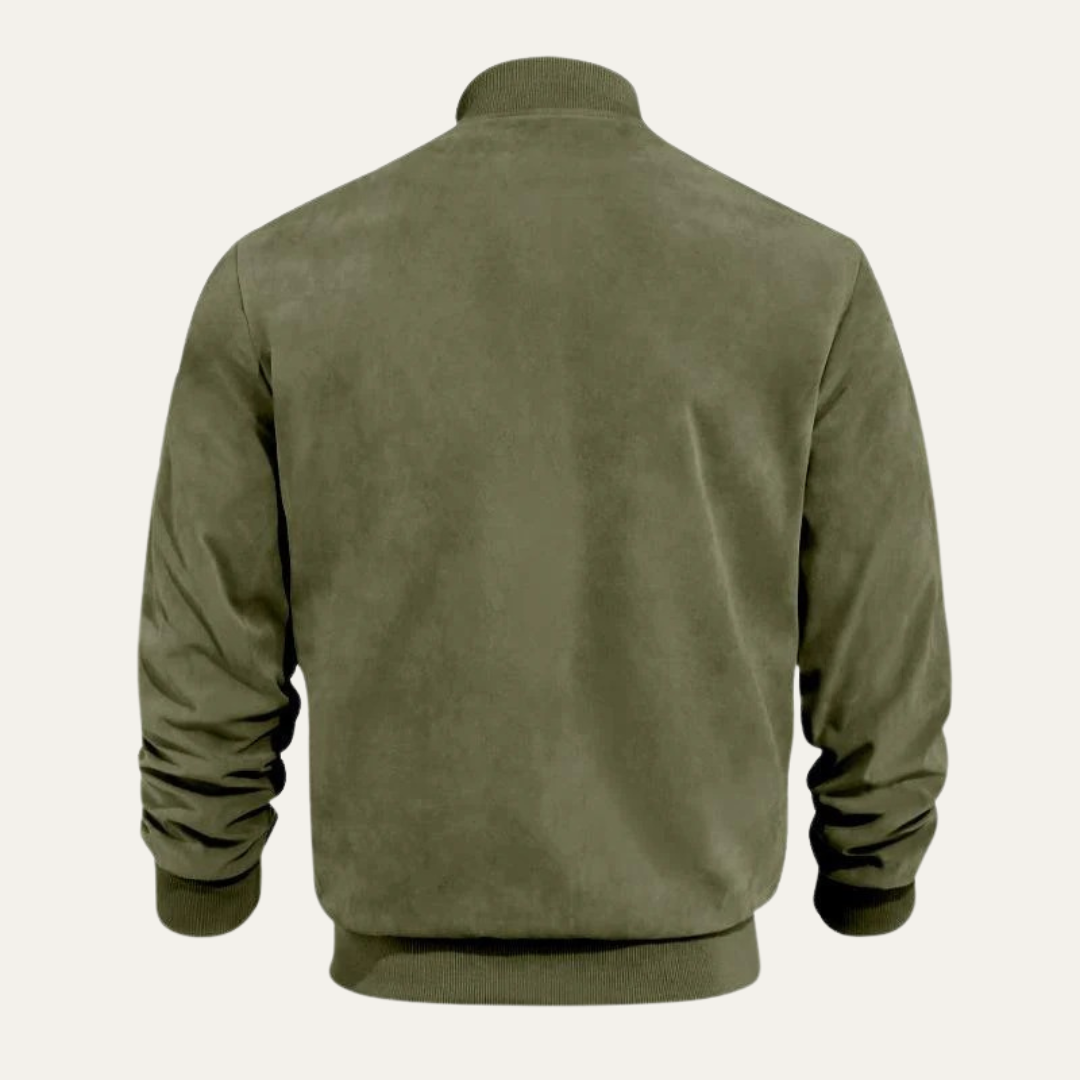 Men's Quilted Zipper Bomber Jacket