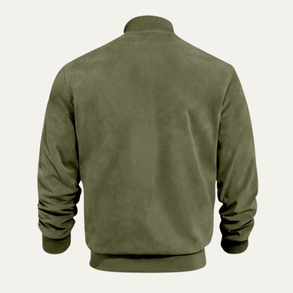 Men's Quilted Zipper Bomber Jacket