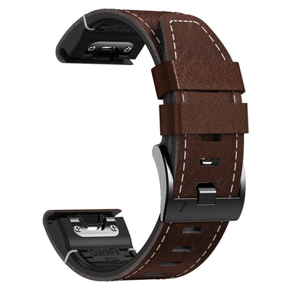 Sturdy Genuine Leather Band for Garmin Watches
