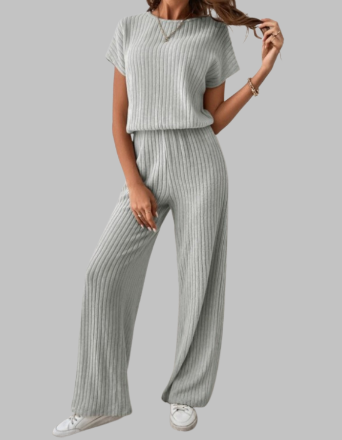 Relaxed Fit Short Sleeve Loungewear Set