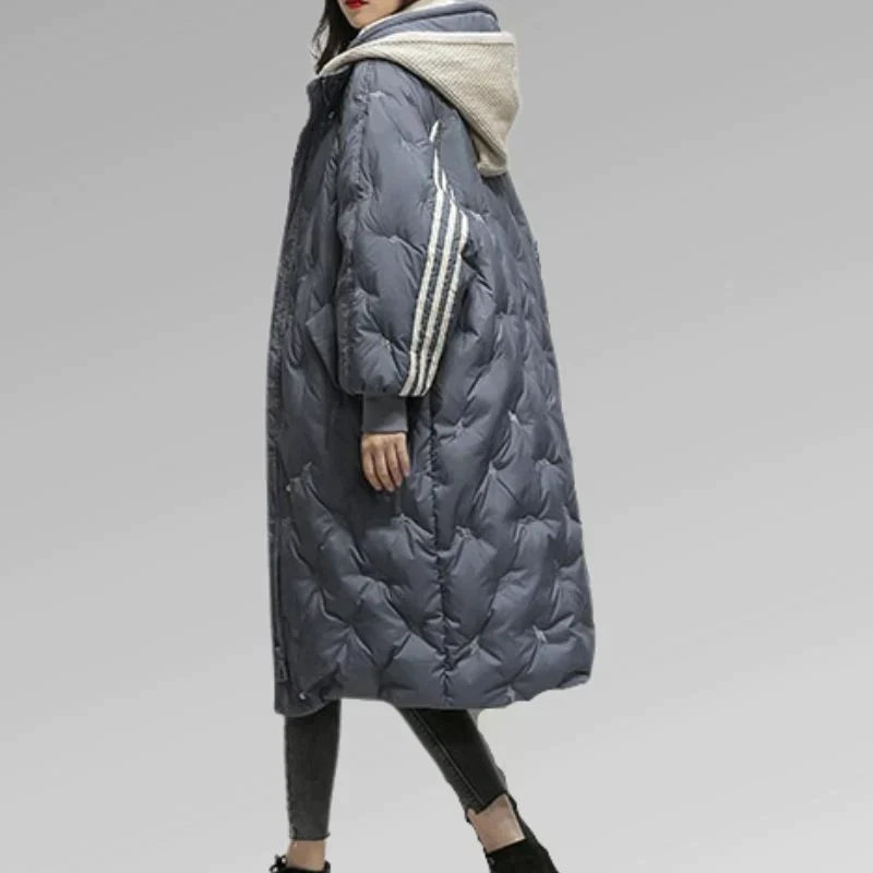 Warm Quilted Parka Coat for Ladies
