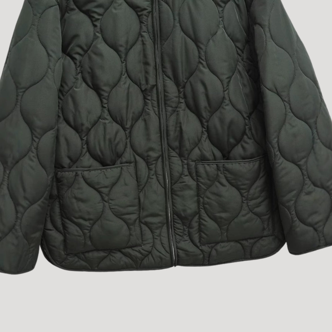 Ladies' Puffer Quilted Zipperless Vest Jacket