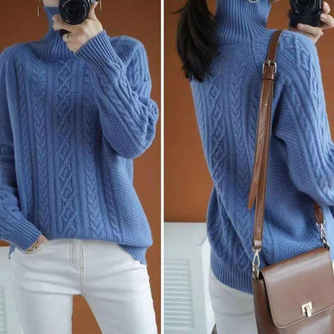 Cozy Women's Turtleneck Knit Sweater