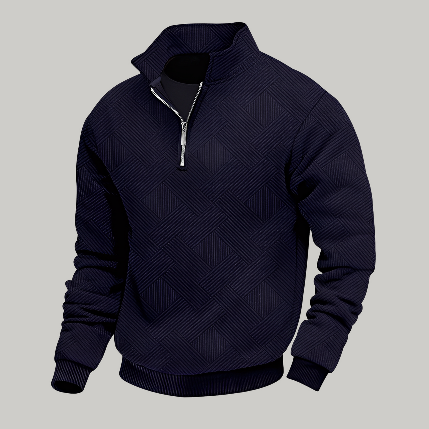 Relaxed Fit Half Zip Sweater