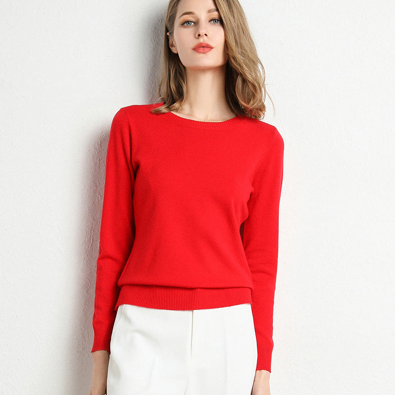 Soft Women's Classic Wool Pullover Sweater - OutfitLondon