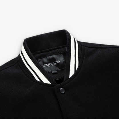 Premium Mens Letterman Jacket with Faux Leather Sleeves