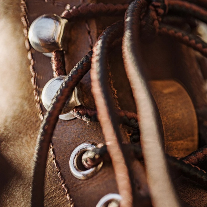 Tough Black Leather Military Boots