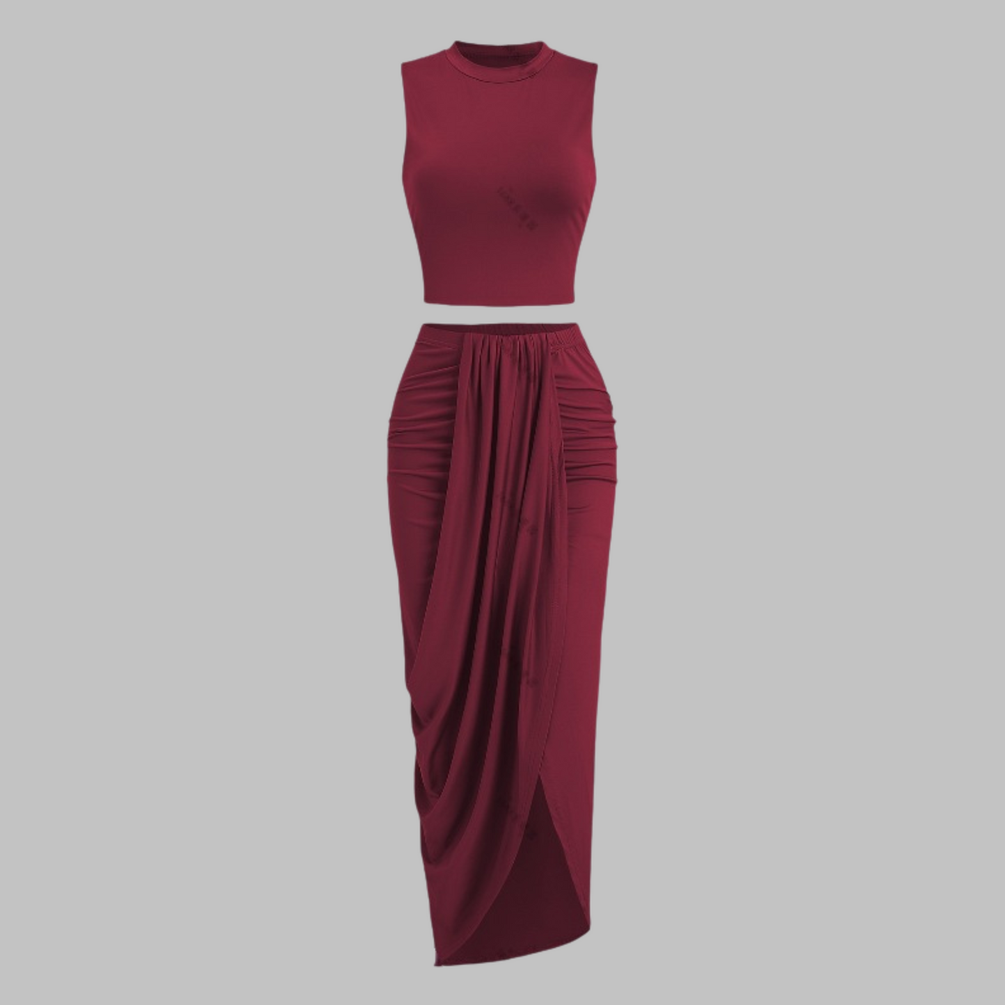 Flowy Ruffled Maxi Skirt Outfit Set