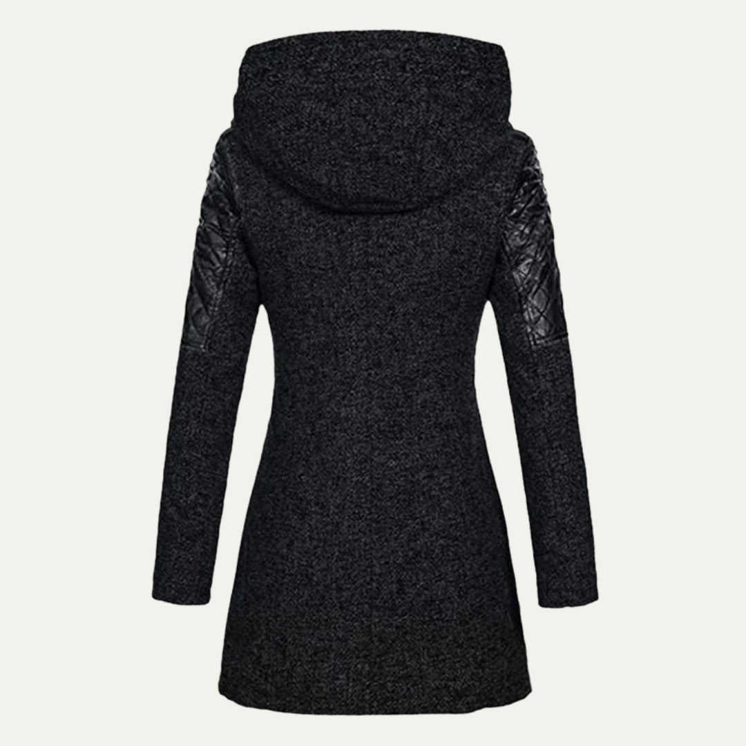 Warm Waterproof Ladies Long Asymmetrical Coat
